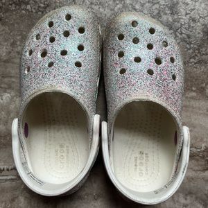 Kids Glitter Crocs Size 9